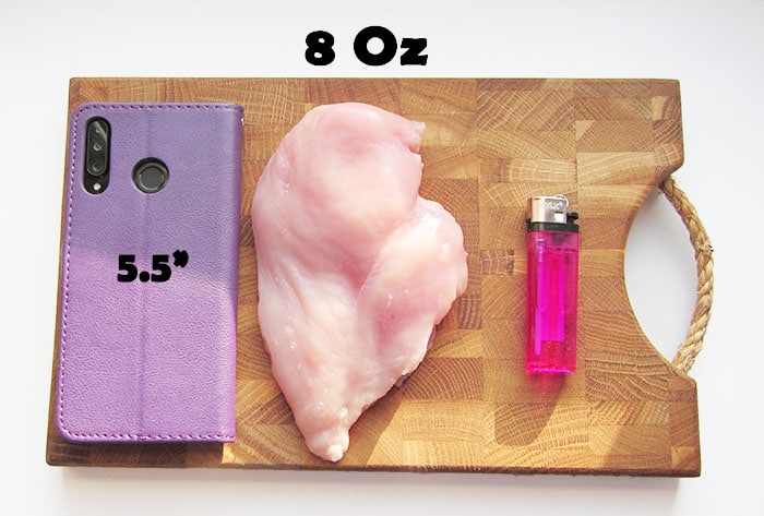 8 oz chicken breast size