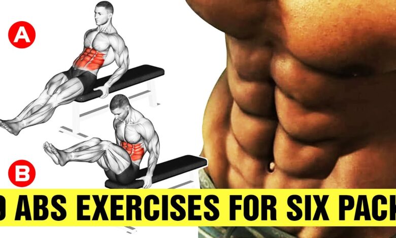 9 ABS EXERCISES for SIX PACK Gym Body Motivation