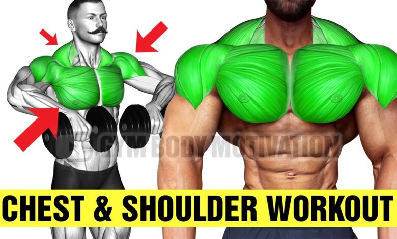 CHEST and SHOULDER Workout for MASS Gym Body Motivation