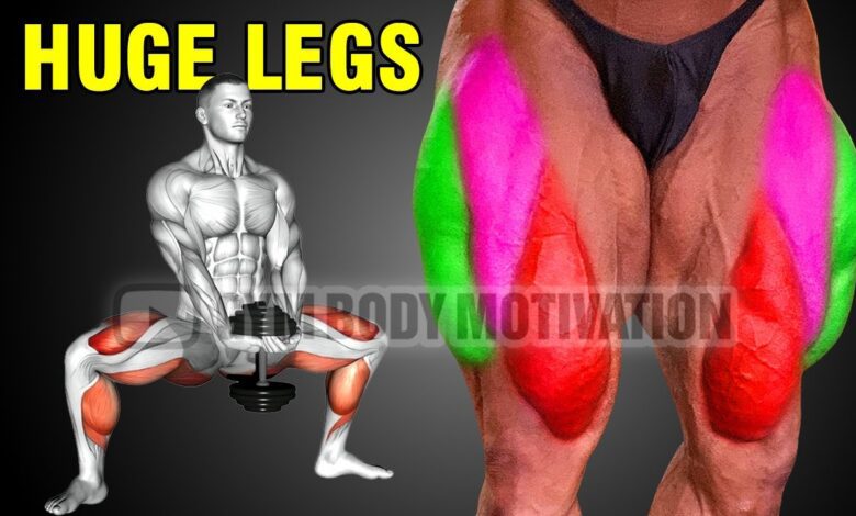 How To Get Bigger Legs FAST Dumbbells Barbells ONLY