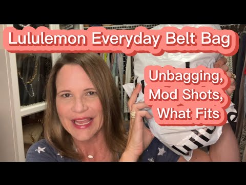 Lululemon Everyday Belt Bag In Black Burnt Caramel Reveal Mod shots What Fits lululemon