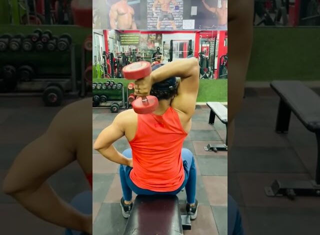 Single Hand Dumbell Extension Triceps Workout Gym Motivation Ankitbhattvlogs shorts fitness triceps workout