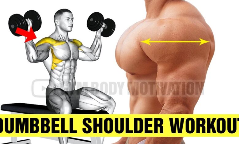 6 Best Shoulder Exercises with Dumbbells ONLY