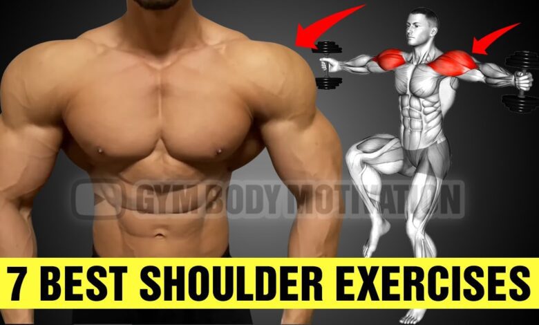 7 Quick Effective Shoulder Exercises Using Dumbbells and Barbells ONLY