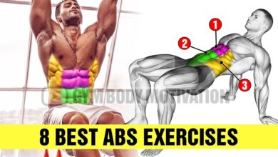 8 ABS EXERCISES for SIX PACK Gym Body Motivation