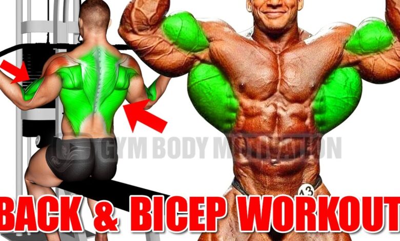 FULL BACK and BICEPS WORKOUT FOR MASS