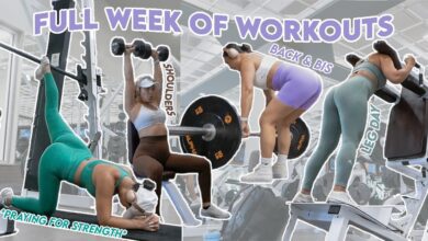 FULL WEEK OF WORKOUTS 4 Day Workout Split