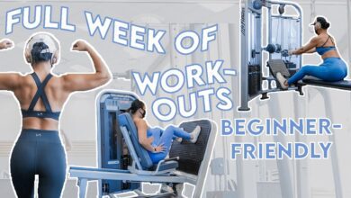 FULL WEEK OF WORKOUTS FOR BEGINNERS AT THE GYM