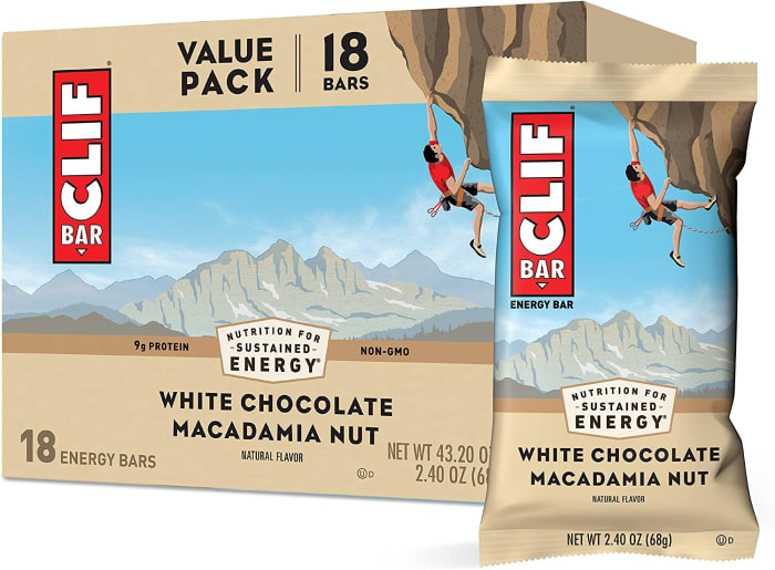 CLIF BARS - Energy Bars - White Chocolate Macadamia Nut Flavor - Made with Organic Oats