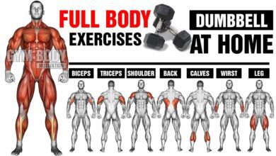 Full Body HOME Dumbbell WORKOUT squats chest triceps biceps back